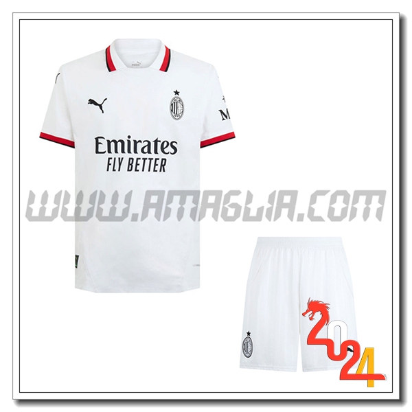 Kit Maglia AC Milan Seconda + Pantaloncini 2024 2025
