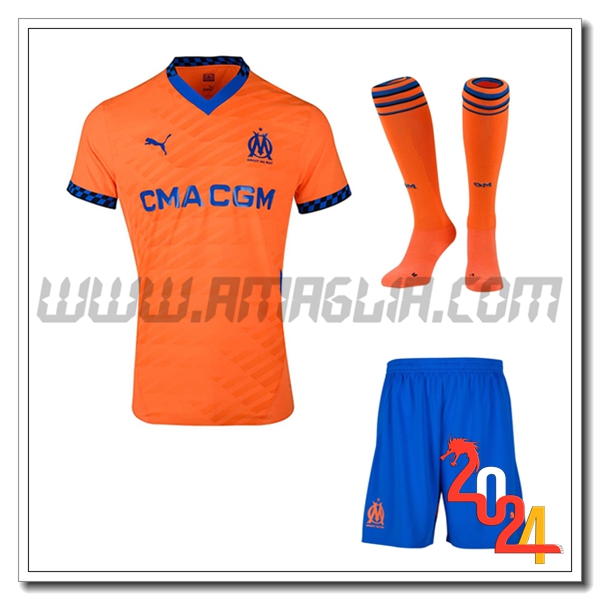 Kit Maglia Marsiglia OM Terzo (Pantaloncini + Calzini) 2024 2025