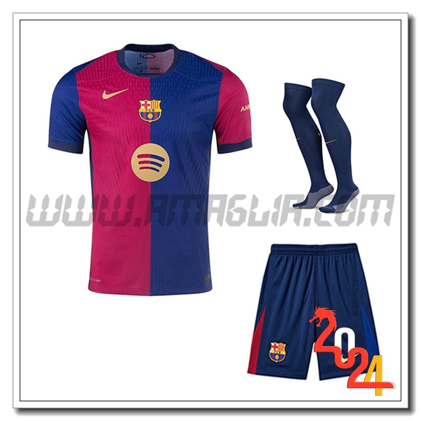 Kit Maglia FC Barcellona Prima (Pantaloncini + Calzini) 2024 2025