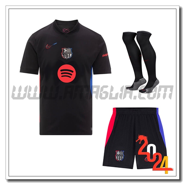 Kit Maglia FC Barcellona Seconda (Pantaloncini + Calzini) 2024 2025