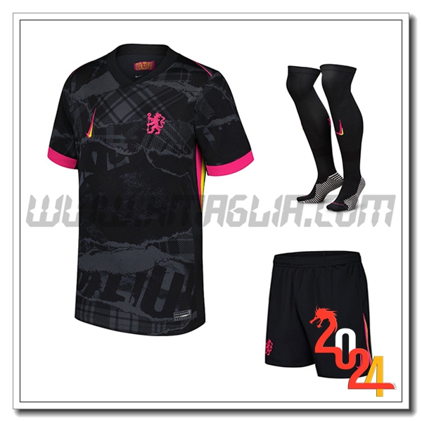 Kit Maglia FC Chelsea Terzo (Pantaloncini + Calzini) 2024 2025