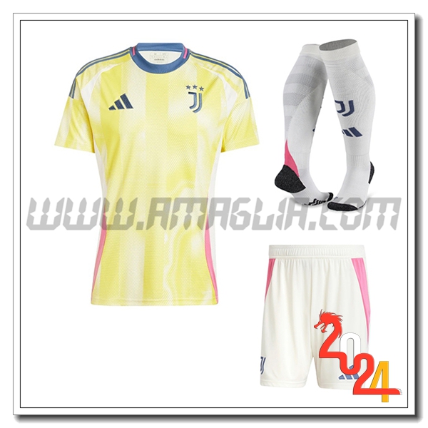 Kit Maglia Juventus Seconda (Pantaloncini + Calzini) 2024 2025
