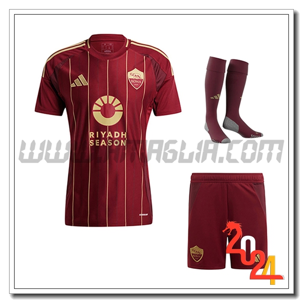 Kit Maglia AS Roma Prima (Pantaloncini + Calzini) 2024 2025