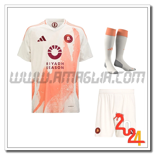 Kit Maglia AS Roma Seconda (Pantaloncini + Calzini) 2024 2025