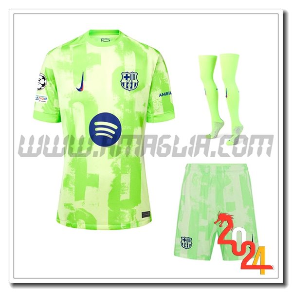 Kit Maglia FC Barcellona Terzo (Pantaloncini + Calzini) 2024 2025