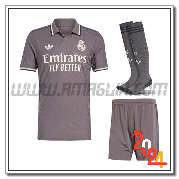 Kit Maglia Real Madrid Terzo (Pantaloncini + Calzini) 2024 2025