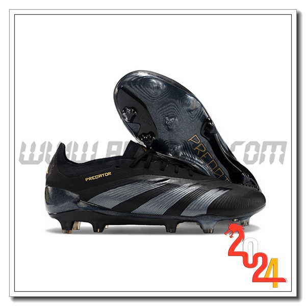 Adidas Scarpe Da Calcio Predator Elite FG Nero/Grigio -04