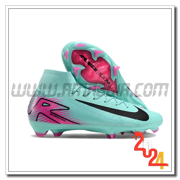 Nike Scarpe Da Calcio Air Zoom Mercurial Superfly IIX Elite FG Verde/Rosa/Nero