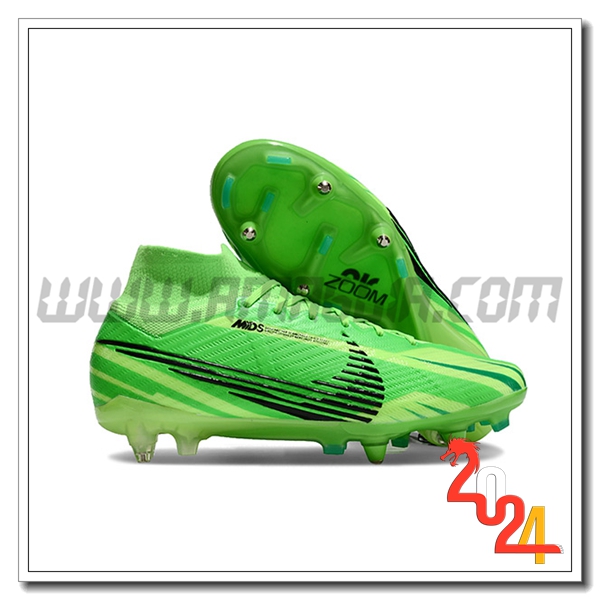 Nike Scarpe Da Calcio Air Zoom Mercurial Superfly IX Elite SG Verde/Nero