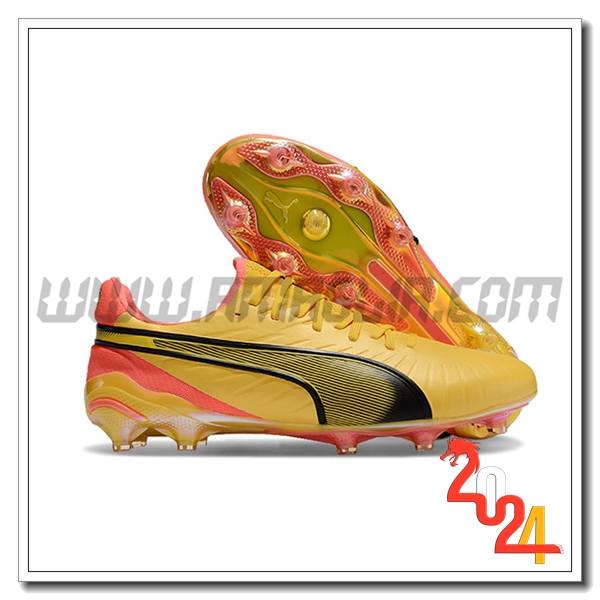 PUMA Scarpe Da Calcio KING FG/AG Giallo/Arancia/Nero