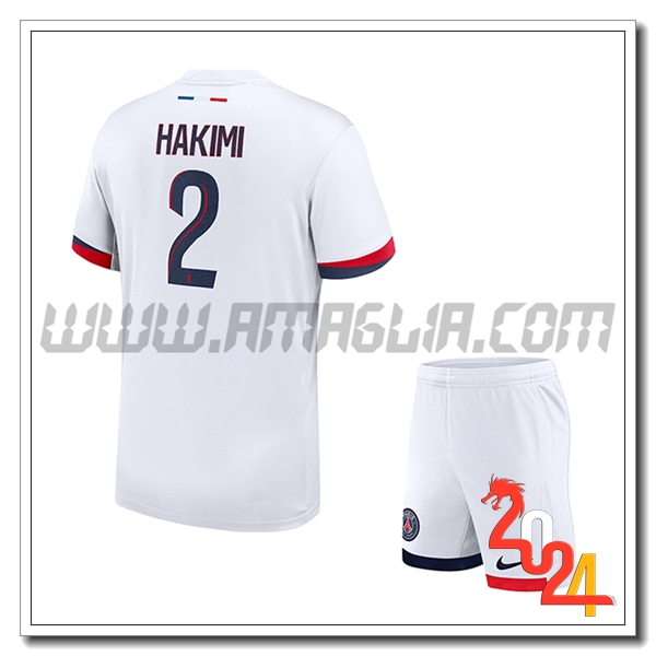 Kit Maglia PSG Bambino HAKIMI #2 Seconda 2024 2025