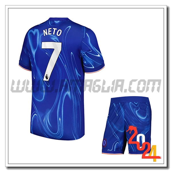 Kit Maglia FC Chelsea Bambino NETO #7 Prima 2024 2025