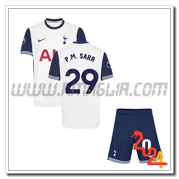 Kit Maglia Tottenham Hotspur Bambino P.M. SARR #29 Prima 2024 2025