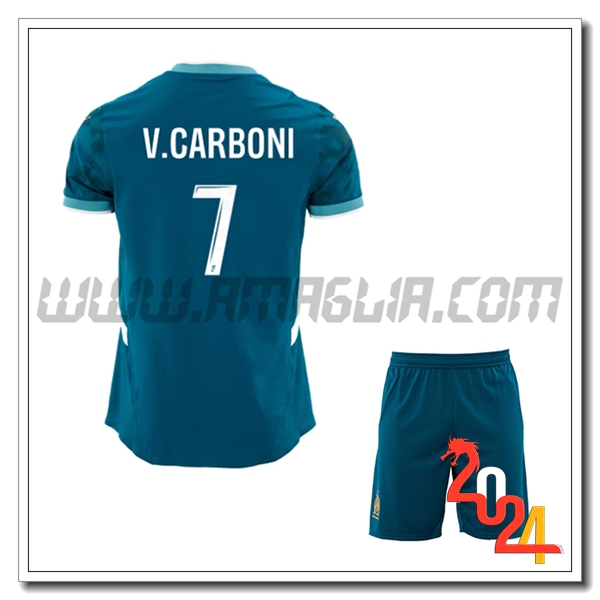 Kit Maglia Marsiglia OM Bambino V.CARBONI #7 Seconda 2024 2025