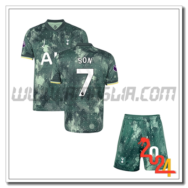 Kit Maglia Tottenham Hotspur Bambino SON #7 Terzo 2024 2025