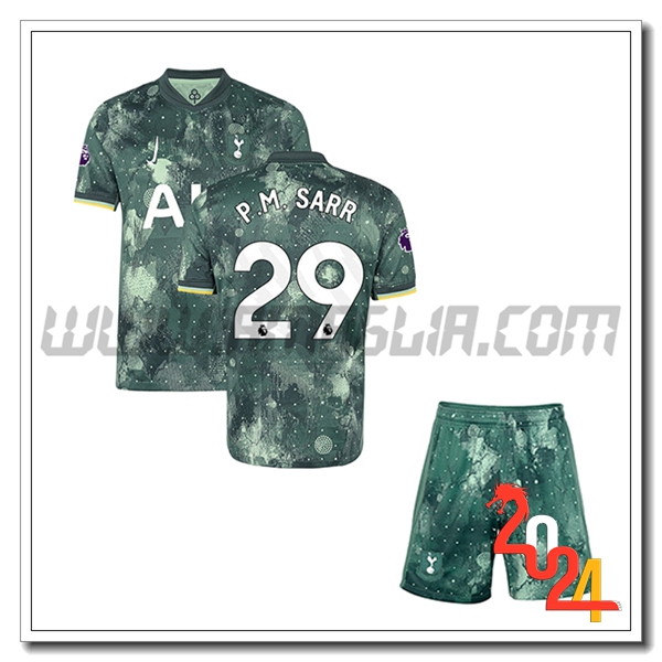 Kit Maglia Tottenham Hotspur Bambino P.M. SARR #29 Terzo 2024 2025