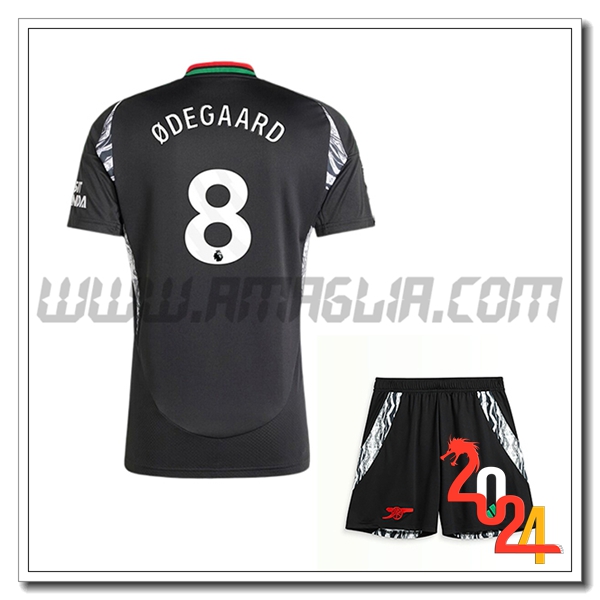 Kit Maglia Arsenal Bambino ØDEGAARD #8 Seconda 2024 2025