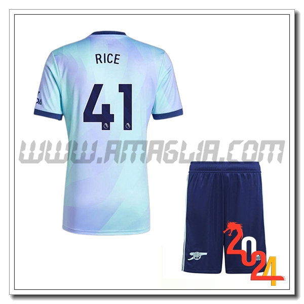 Kit Maglia Arsenal Bambino RICE #41 Terzo 2024 2025