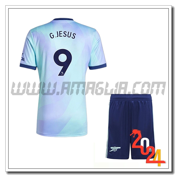 Kit Maglia Arsenal Bambino G.JESUS #9 Terzo 2024 2025