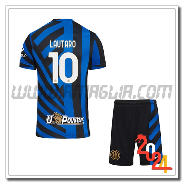 Kit Maglia Inter Milan Bambino LAUTARO #10 Prima 2024 2025