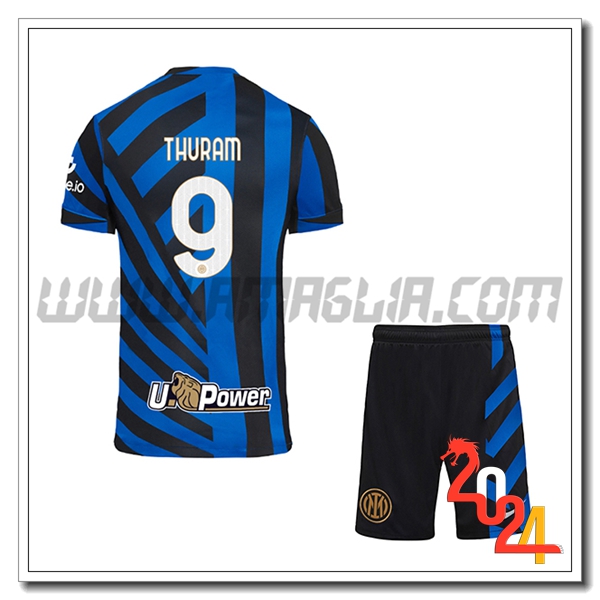 Kit Maglia Inter Milan Bambino THURAM #9 Prima 2024 2025