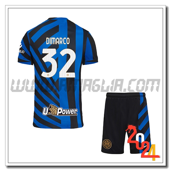 Kit Maglia Inter Milan Bambino DIMARCO #32 Prima 2024 2025