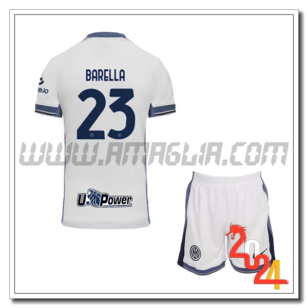 Kit Maglia Inter Milan Bambino BARELLA #23 Seconda 2024 2025