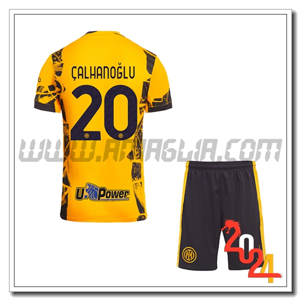 Kit Maglia Inter Milan Bambino CALHANOGLU #20 Terzo 2024 2025