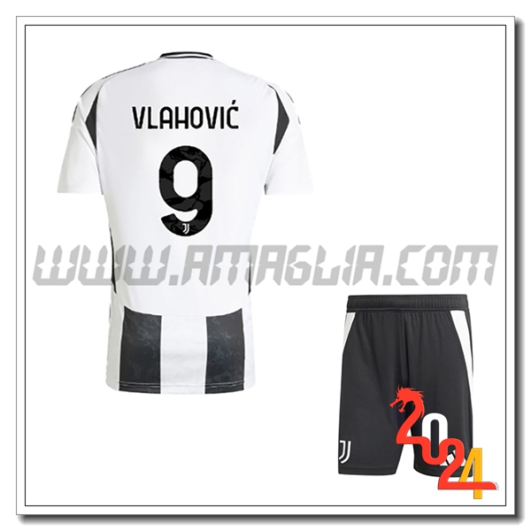 Kit Maglia Juventus Bambino VLAHOVIC #9 Prima 2024 2025