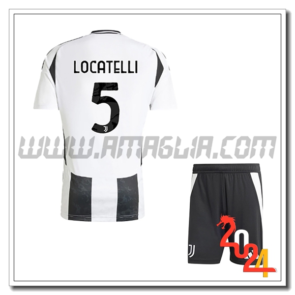 Kit Maglia Juventus Bambino LOCATELLI #5 Prima 2024 2025