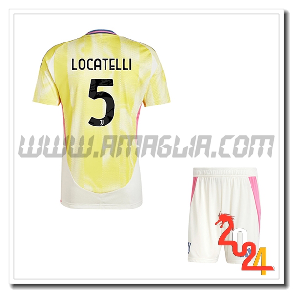 Kit Maglia Juventus Bambino LOCATELLI #5 Seconda 2024 2025