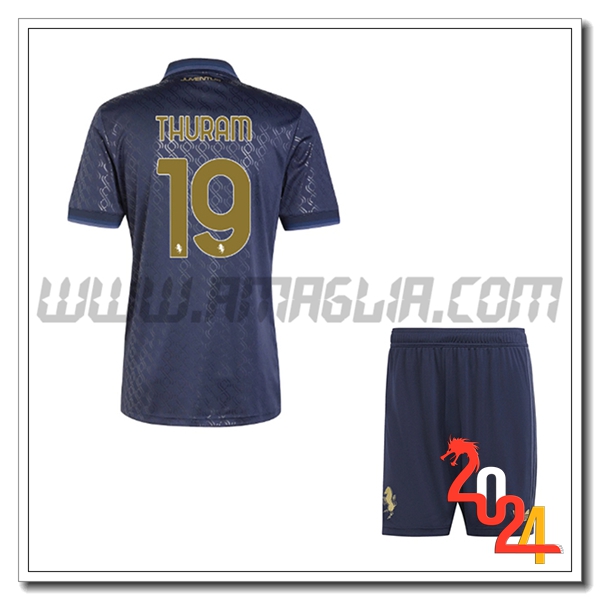 Kit Maglia Juventus Bambino THURAM #19 Terzo 2024 2025