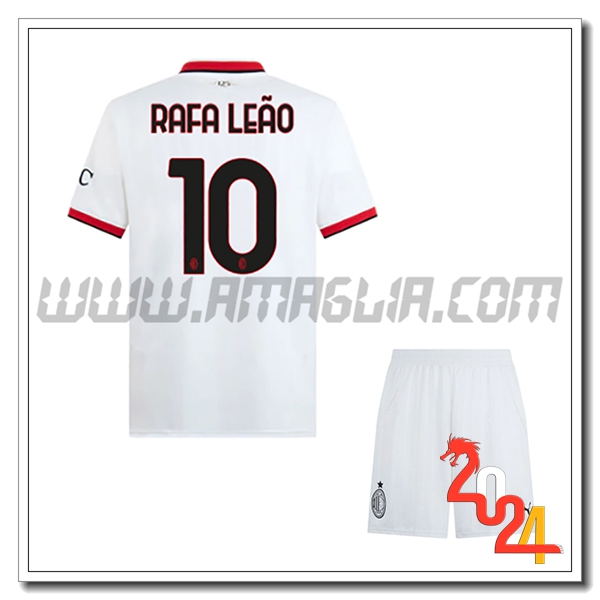 Kit Maglia AC Milan Bambino RAFAEL LEÃO #10 Seconda 2024 2025