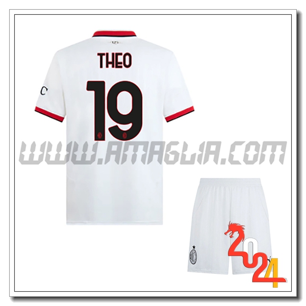 Kit Maglia AC Milan Bambino THEO #19 Seconda 2024 2025