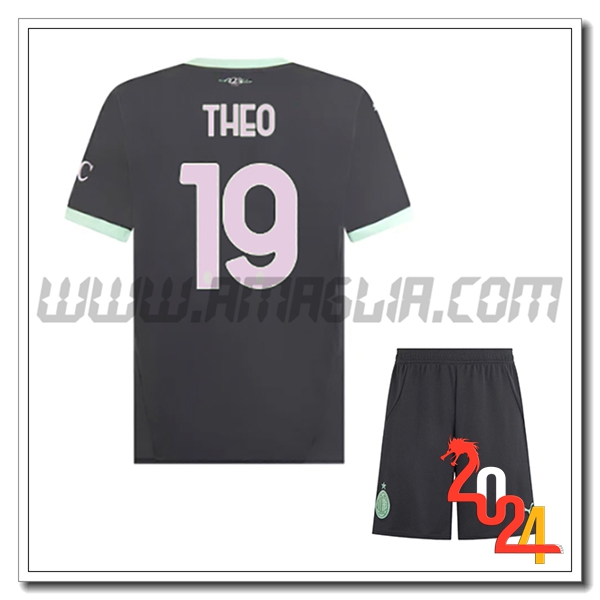 Kit Maglia AC Milan Bambino THEO #19 Terzo 2024 2025