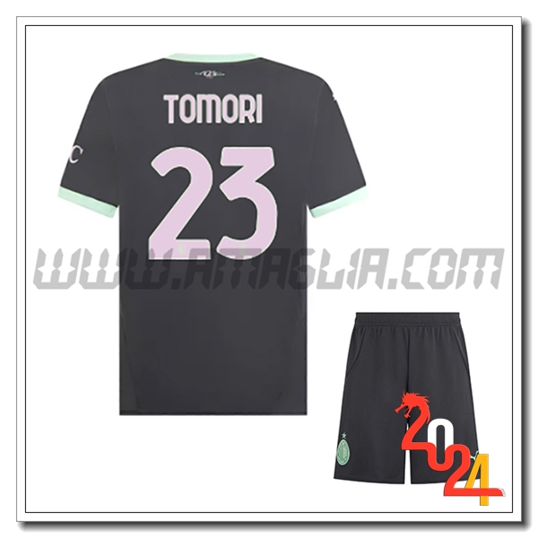 Kit Maglia AC Milan Bambino TOMORI #23 Terzo 2024 2025