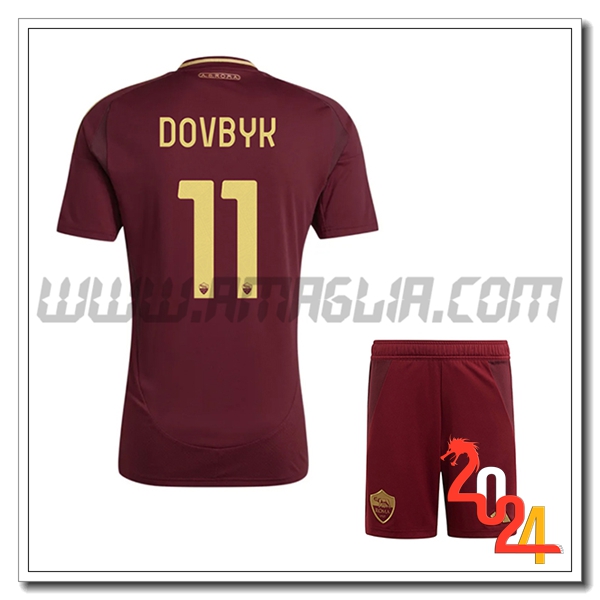 Kit Maglia AS Roma Bambino DOVBYK #11 Prima 2024 2025
