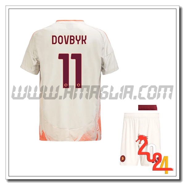Kit Maglia AS Roma Bambino DOVBYK #11 Seconda 2024 2025