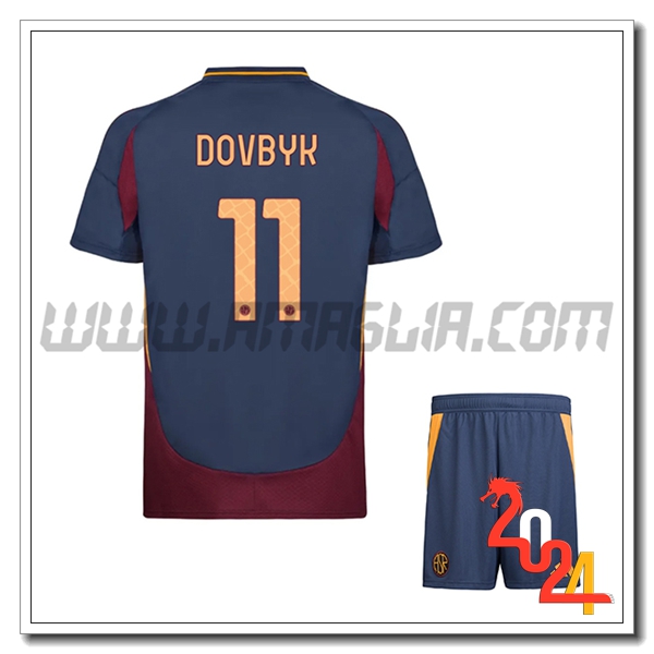 Kit Maglia AS Roma Bambino DOVBYK #11 Terzo 2024 2025