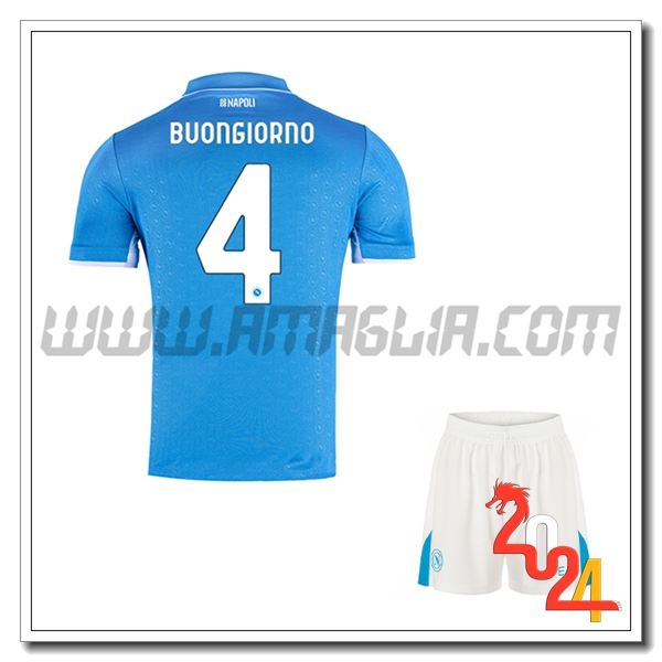 Kit Maglia SSC Napoli Bambino BUONGIORNO #4 Prima 2024 2025