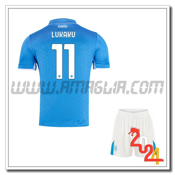 Kit Maglia SSC Napoli Bambino LUKAKU #11 Prima 2024 2025