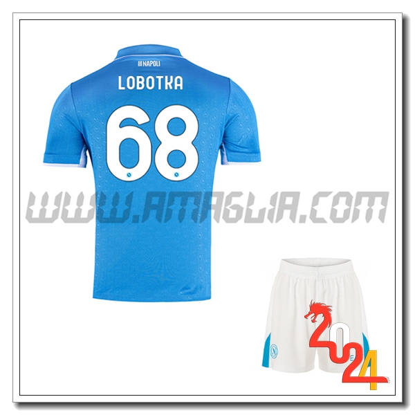 Kit Maglia SSC Napoli Bambino LOBOTKA #68 Prima 2024 2025
