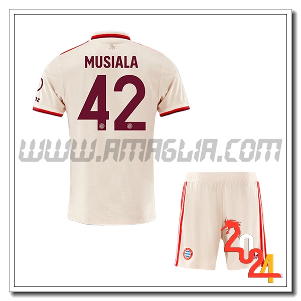 Kit Maglia Bayern Monaco Bambino MUSIALA #42 Champions League 2024 2025