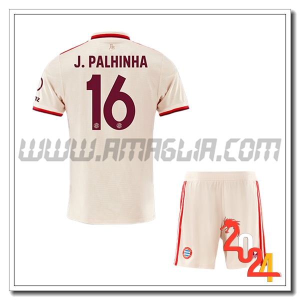 Kit Maglia Bayern Monaco Bambino J.PALHINHA #16 Champions League 2024 2025