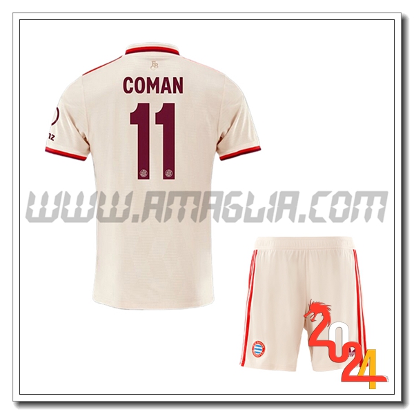Kit Maglia Bayern Monaco Bambino COMAN #11 Champions League 2024 2025
