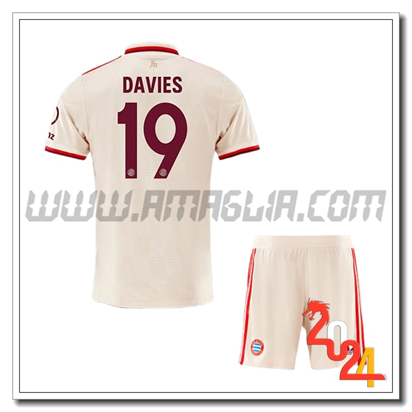 Kit Maglia Bayern Monaco Bambino DAVIES #19 Champions League 2024 2025