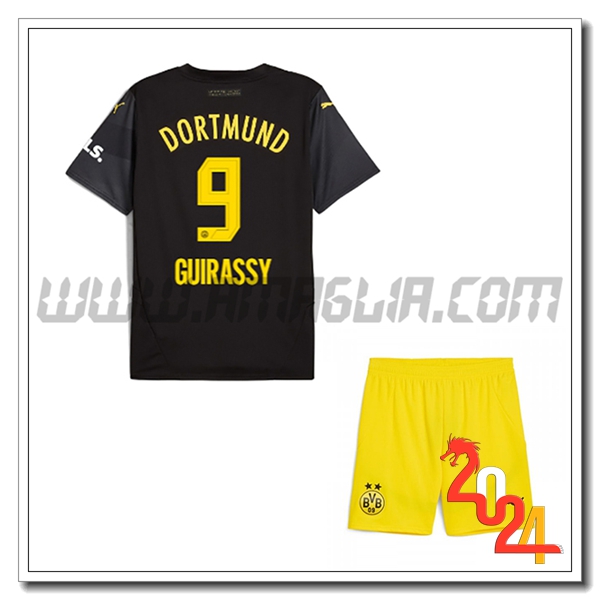 Kit Maglia Dortmund BVB Bambino GUIRASSY #9 Seconda 2024 2025