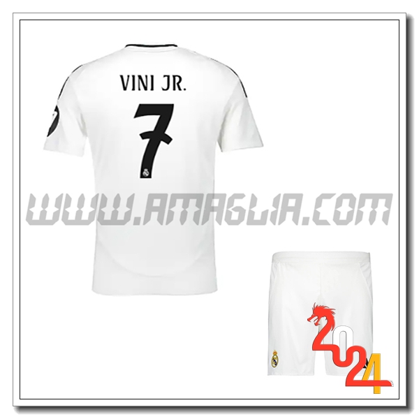Kit Maglia Real Madrid Bambino VINI JR. #7 Prima 2024 2025