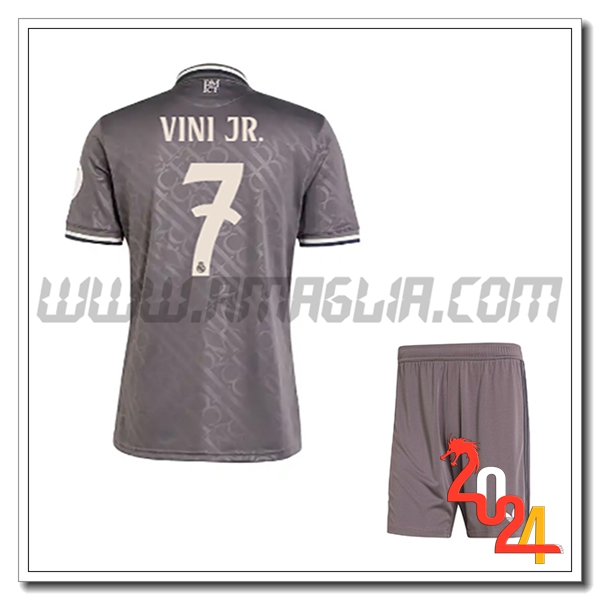 Kit Maglia Real Madrid Bambino VINI JR. #7 Terzo 2024 2025