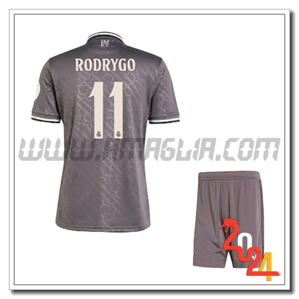 Kit Maglia Real Madrid Bambino RODRYGO #11 Terzo 2024 2025